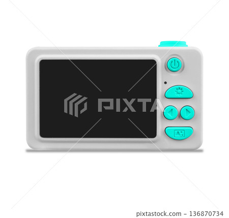 children's camera, on a white background in isolation children's camera, on a white background in isolation 136870734