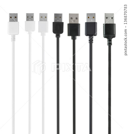 USB connector with cable, electronic device connector, electronic component, computer accessories 136870783