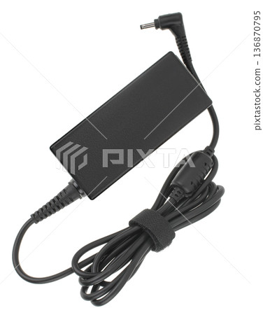 laptop power supply, computer components, on a white background laptop power supply, computer components, on a white background 136870795