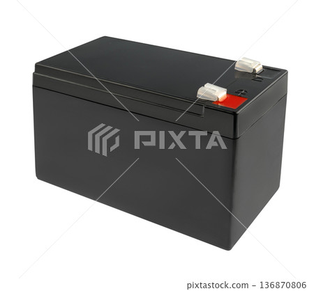 Rechargeable battery, energy source, on a white background isolated Rechargeable battery, energy source, on a white background isolated 136870806