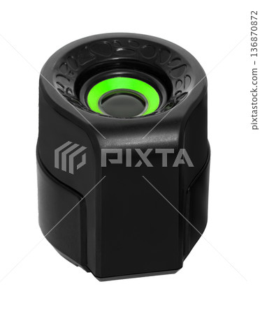 acoustic speaker for a computer, on a white background in isolation acoustic speaker for a computer, on a white background in isolation 136870872