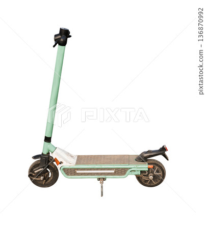 Electric scooter, individual transport, on a white background isolated Electric scooter, individual transport, on a white background isolated 136870992