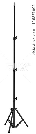 tripod for photographic equipment, light bulbs, on a white background in insulation tripod for photographic equipment, light bulbs, on a white background in insulation 136871003