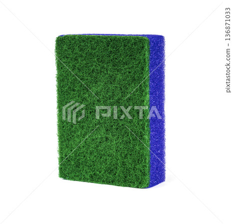 sponge for washing dishes, on a white background in isolation sponge for washing dishes, on a white background in isolation 136871033
