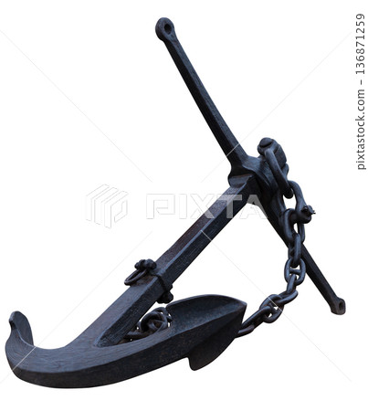 Big old caramel anchor on a white background in isolation Big old caramel anchor on a white background in isolation 136871259