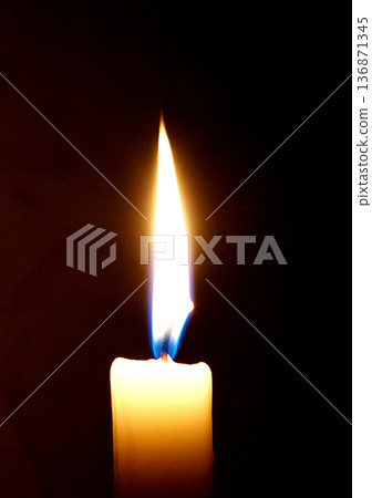 candle on black background candle on black background 136871345