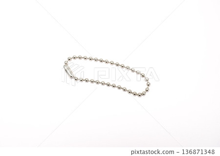 chain of color metal on a white background 136871348