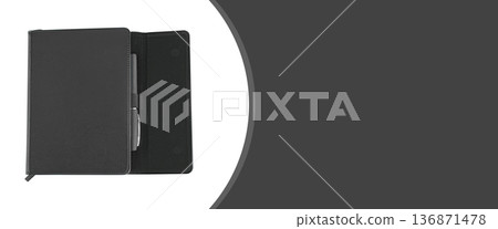 stationery notepad and pen, space for text stationery notepad and pen, space for text 136871478