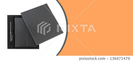stationery notepad and pen, space for text stationery notepad and pen, space for text 136871479