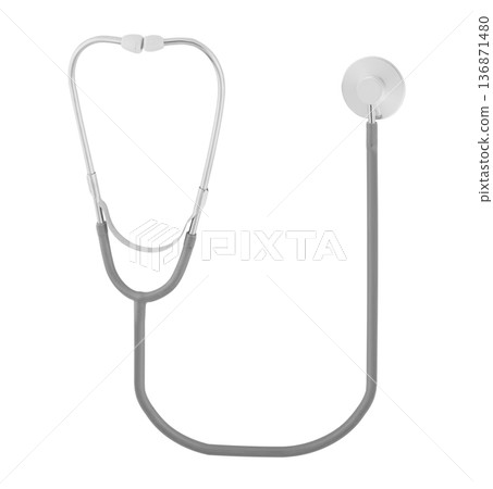 Stethophonendoscope, a medical diagnostic device, on a white background in isolation Stethophonendoscope, a medical diagnostic device, on a white background in isolation 136871480