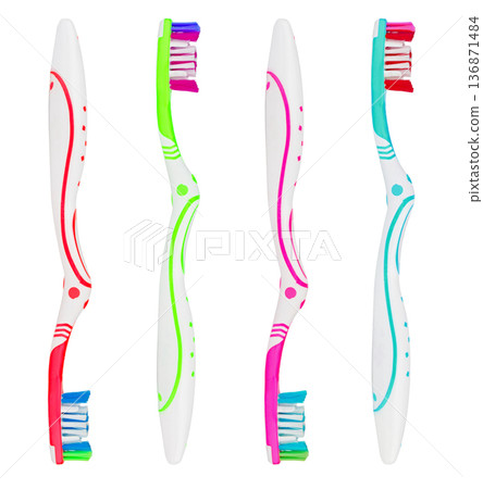 toothbrush, hygiene tool, isolated on white background 136871484