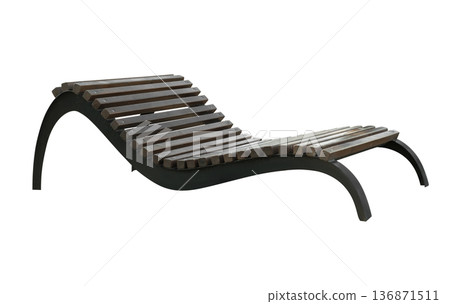 A couch chair for a park area, a recreation area, on a white background in isolation A couch chair for a park area, a recreation area, on a white background in isolation 136871511