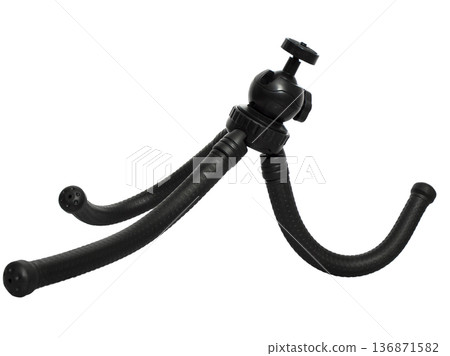 Tripod for phone, isolated on white background Tripod for phone, isolated on white background 136871582