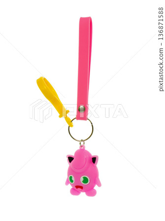 keychain toy for keys, isolated on white background 136871588