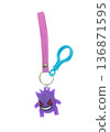 keychain toy for keys, isolated on white background 136871595