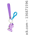 keychain toy for keys, isolated on white background 136871596