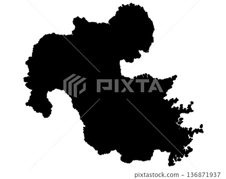 大分縣地圖(輪廓圖) 大分縣地圖(輪廓圖) 136871937