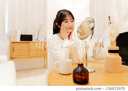 女性護膚習慣 女性護膚習慣 136872070
