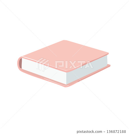 Pink book illustration 136872188