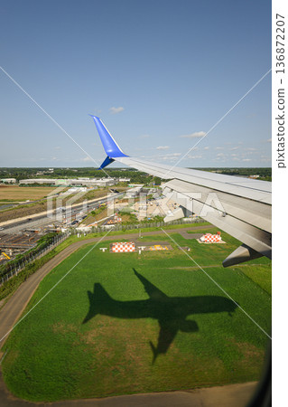 Aerial view of the scenery from the plane 136872207