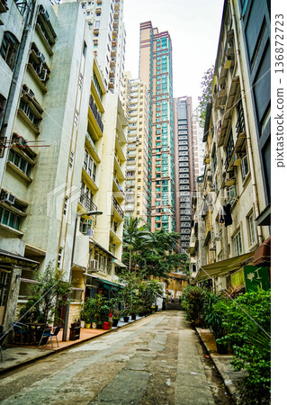 Hong Kong alley back Hong Kong alley back 136872723