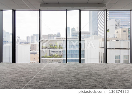 Glass-enclosed meeting room 136874523