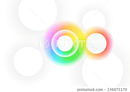Circular white background material 136875179