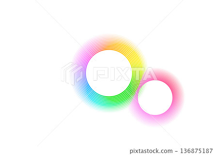 Circular white background material 136875187