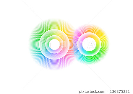 Circular white background material 136875221