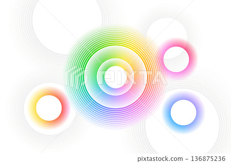 Circular white background material 136875236