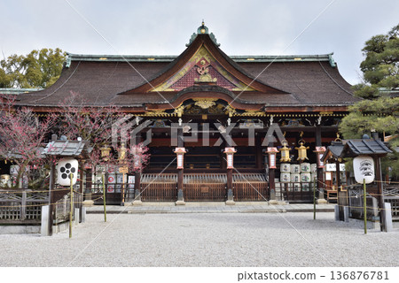 北野天滿宮、參拜殿與飛梅（京都市上京區） 136876781