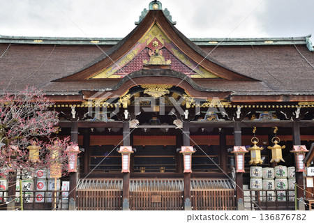 北野天滿宮、參拜殿與飛梅(京都市上京區) 北野天滿宮、參拜殿與飛梅(京都市上京區) 136876782