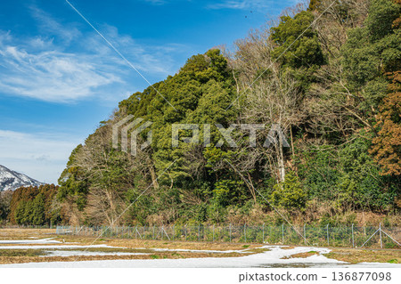 滋賀縣高島市牧野町回水區琵琶湖的里山景色 滋賀縣高島市牧野町回水區琵琶湖的里山景色 136877098