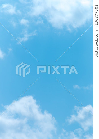 Refreshing summer blue sky and cumulus clouds background texture 136877602