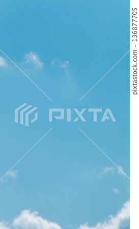 Wide blue sky and clouds Copy space Background material Wide blue sky and clouds Copy space Background material 136877705