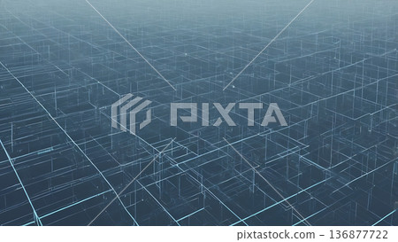 Minimalist Glass Factory Structure with Deep Linear Outlines Minimalist Glass Factory Structure with Deep Linear Outlines 136877722