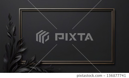 Enjoy the color scheme and structure of this minimalist black frame material. 136877741