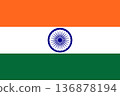 India national official symbol flag. 136878194
