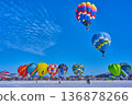 Hot air balloons dancing in the snowy fields Ojiya Balloon Rebellion Winter Spectacular Festival 136878266