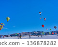 Hot air balloons dancing in the snowy fields Ojiya Balloon Rebellion Winter Spectacular Festival 136878282