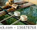 Chozuya (purification fountain) Water drops Purification 136878768