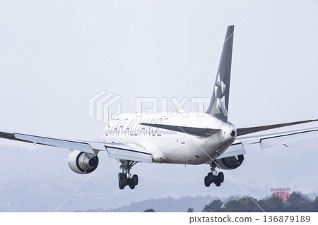 Winter Sendai Airport, landing plane, Natori City, Miyagi Prefecture Winter Sendai Airport, landing plane, Natori City, Miyagi Prefecture 136879189