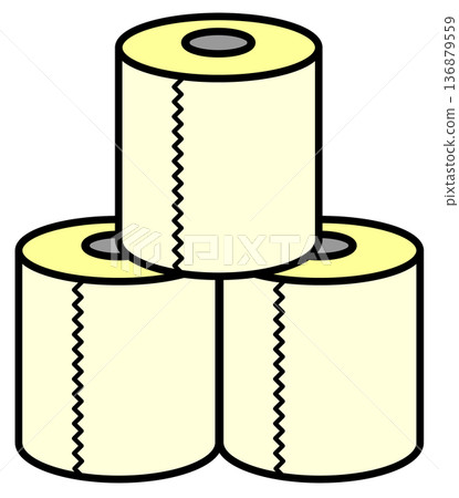 Recycled toilet paper used in toilets and lavatories 136879559
