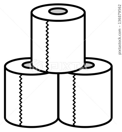 Recycled toilet paper used in toilets and lavatories Recycled toilet paper used in toilets and lavatories 136879562