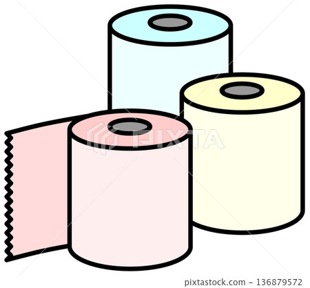 Recycled toilet paper used in toilets and lavatories Recycled toilet paper used in toilets and lavatories 136879572