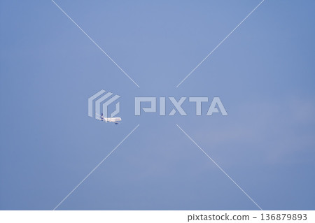 Sendai Airport in winter, airplane taking off, Natori City, Miyagi Prefecture Sendai Airport in winter, airplane taking off, Natori City, Miyagi Prefecture 136879893