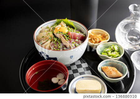 Colorful seafood bowl Colorful seafood bowl 136880310