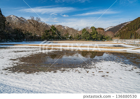 滋賀縣高島市牧野町早春鄉村景色 滋賀縣高島市牧野町早春鄉村景色 136880530