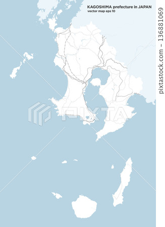 日本鹿兒島縣簡易道路地圖 136881069