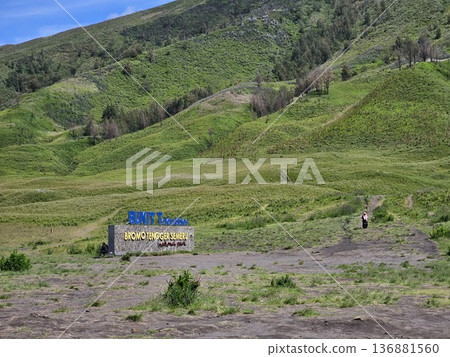 This is sign of Bromo Mountain This is sign of Bromo Mountain 136881560